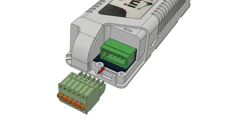 Conector de arnés alineado con el conector del dispositivo